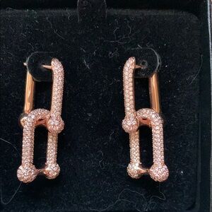 Rose gold plated earrings